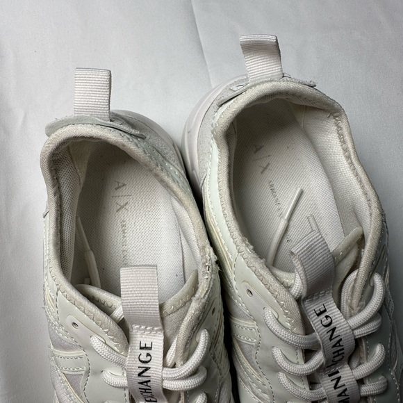 Armani Exchange White Chunky Sneakers - Picture 8 of 10